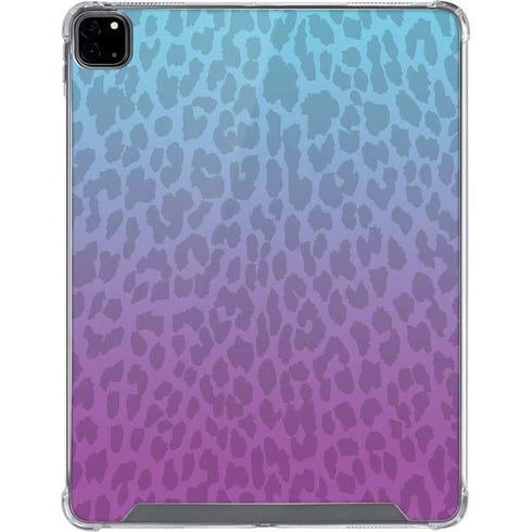 Cheetah Print Purple and Blue iPad Pro 12.9in (2020) Clear Case